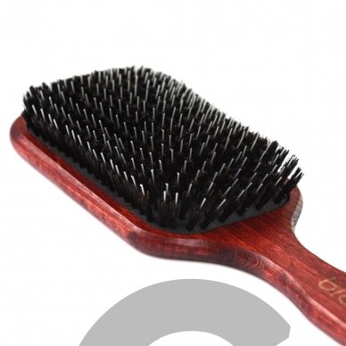 "Blovi Red Wood Brush" 24,5 cm - itin didelis medinis šepetys su natūraliais šereliais ir iššukavimo priemone, skirtas ilgaplaukėms veislėms 2 "Blovi Red Wood Brush" 24,5 cm - itin didelis medinis šepetys su natūraliais šereliais ir iššukavimo priemone, skirtas ilgaplaukėms veislėms 2