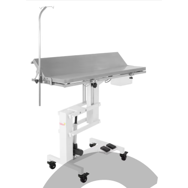 Blovi VT01 veterinarinis stalas 140 × 50 cm su reguliuojamu V formos stalviršiu 1 Blovi VT01 veterinarinis stalas 140 × 50 cm su reguliuojamu V formos stalviršiu 1