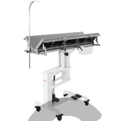 Blovi VT01 veterinarinis stalas 140 × 50 cm su reguliuojamu V formos stalviršiu 3