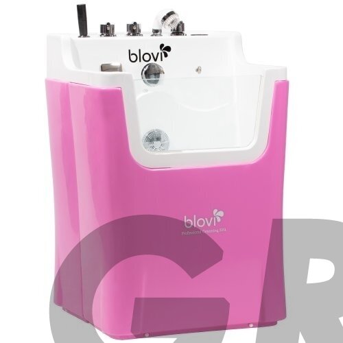 "Blovi Professional Grooming SPA" 65x60x85 cm - ozono vonia su "Milky SPA Micro Bubble" technologija ir hidromasažu, rožinės ir baltos spalvos 1