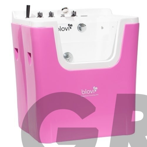"Blovi Professional Grooming SPA" 90x68x95 cm - ozono vonia su "Milky SPA Micro Bubble" technologija ir hidromasažu, rožinės ir baltos spalvos 1