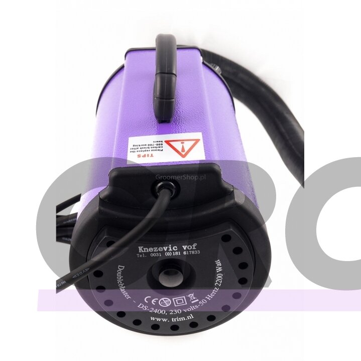 "Blovi DoubleBlaster 2200W" - stalinis džiovintuvas su tolygiai reguliuojamu oro srautu ir dviejų pakopų šildytuvu, violetinės spalvos 5 "Blovi DoubleBlaster 2200W" - stalinis džiovintuvas su tolygiai reguliuojamu oro srautu ir dviejų pakopų šildytuvu, violetinės spalvos 5