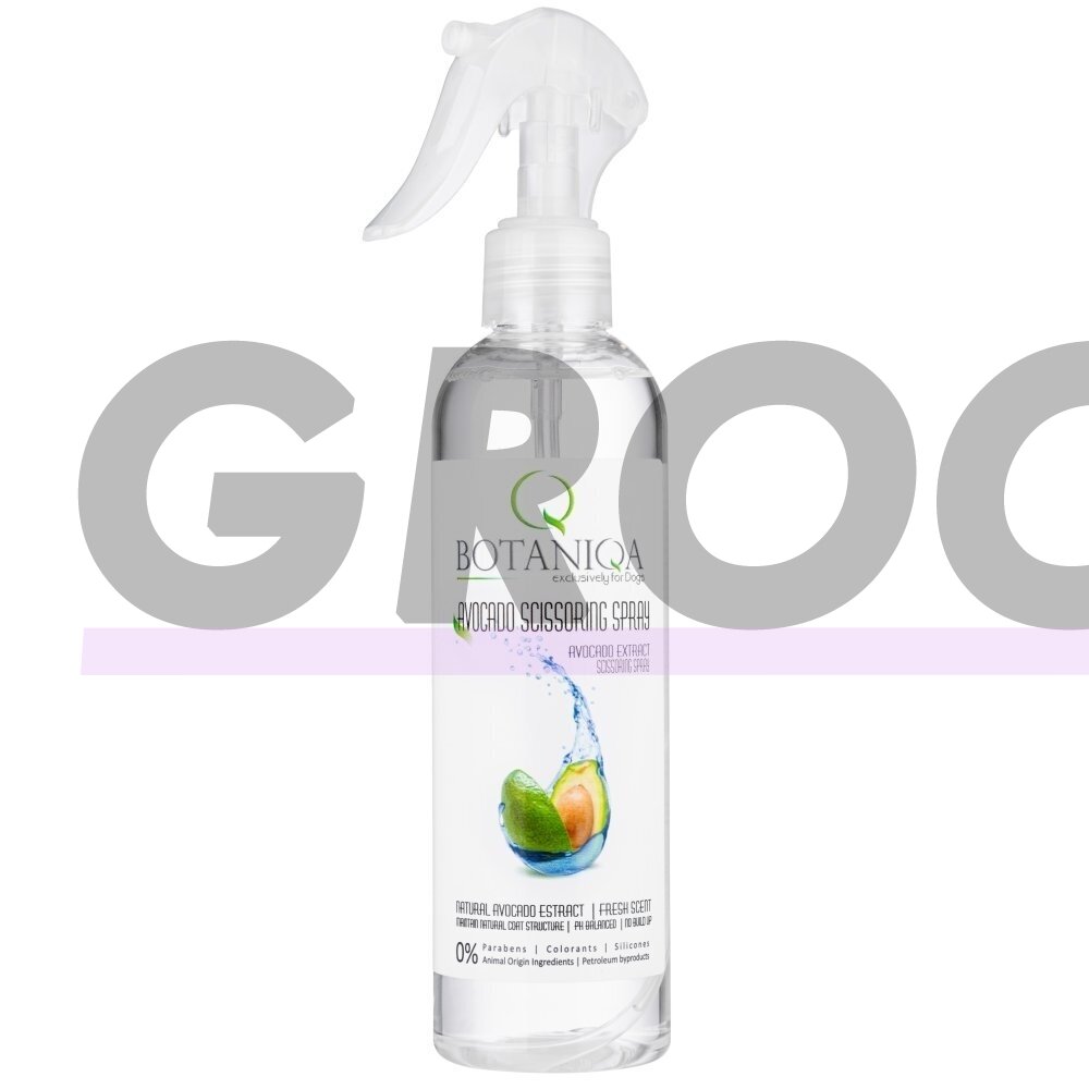 Botaniqa Avocado Scissoring Spray 250ml - padeda kontroliuoti kailį kerpant žirklėmis ir formuojant