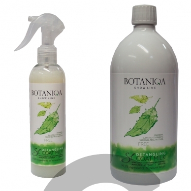 "Botaniqa Show Line Detangling Coat Milk" - palengvina šukavimą "Botaniqa Show Line Detangling Coat Milk" - palengvina šukavimą
