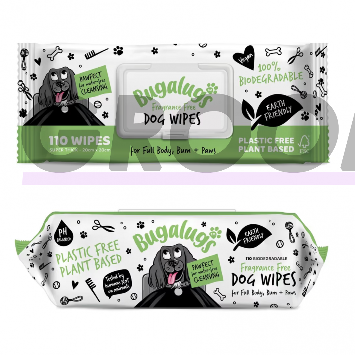 Bugalugs Fragrance Free dog Wipes 110 vnt. - Biologiškai suyrančios drėgnos servetėlės šunims be kvapiklių. Bugalugs Fragrance Free dog Wipes 110 vnt. - Biologiškai suyrančios drėgnos servetėlės šunims be kvapiklių.
