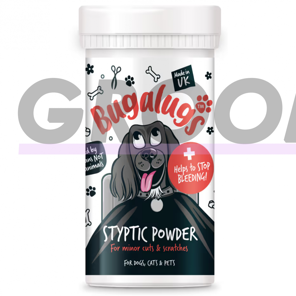 "Bugalugs Styptic Powder" 50g - kraujavimą stabdantys milteliai šunims, katėms ir mažiems gyvūnams