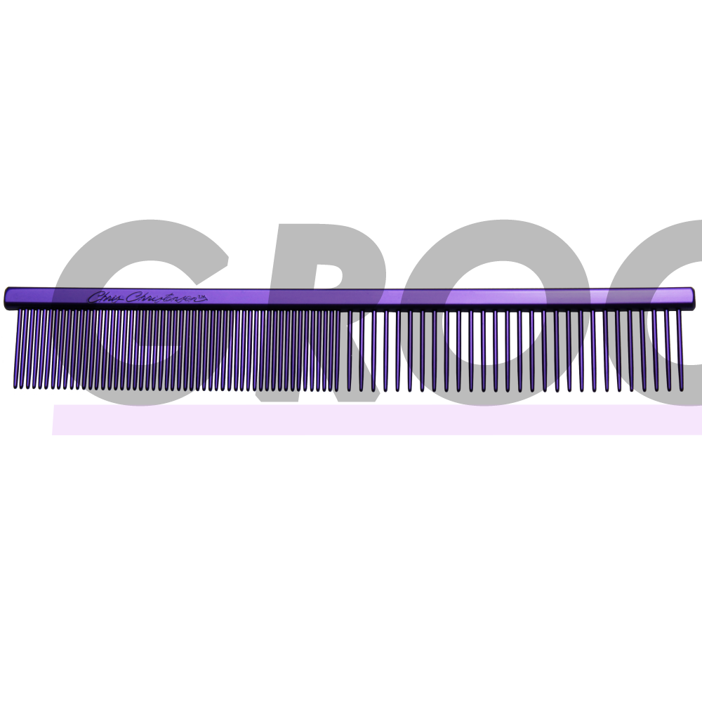Chris Christensen Face/Feet Comb 13cm - profesionalios mini šukos snukiui ir ūsams 3