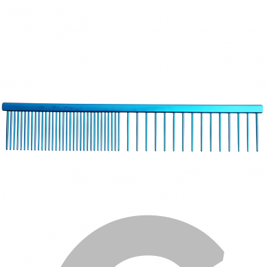 Chris Christensen Fine/X-Coarse Comb 19cm - profesionalios metalinės šukos su mišriais atstumais tarp dantų 2