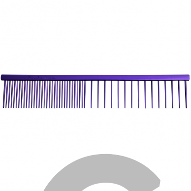 Chris Christensen Fine/X-Coarse Comb 19cm - profesionalios metalinės šukos su mišriais atstumais tarp dantų 2
