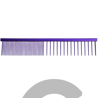 Chris Christensen Fine/X-Coarse Comb 19cm - profesionalios metalinės šukos su mišriais atstumais tarp dantų 3