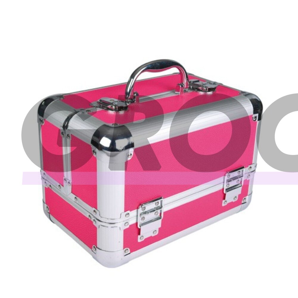 Chadog Grooming Transport Case 29,5x19x20 cm - elegantiškas, aliuminis dėklas irankiams - rožinis Chadog Grooming Transport Case 29,5x19x20 cm - elegantiškas, aliuminis dėklas irankiams - rožinis