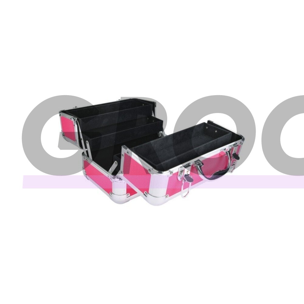 Chadog Grooming Transport Case 29,5x19x20 cm - elegantiškas, aliuminis dėklas irankiams - rožinis 1 Chadog Grooming Transport Case 29,5x19x20 cm - elegantiškas, aliuminis dėklas irankiams - rožinis 1