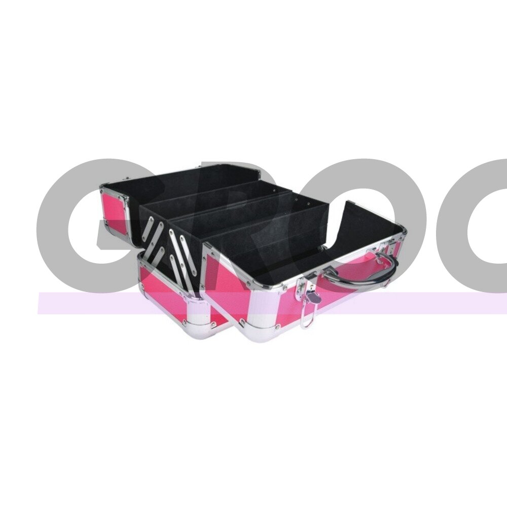 Chadog Grooming Transport Case 29,5x19x20 cm - elegantiškas, aliuminis dėklas irankiams - rožinis 2 Chadog Grooming Transport Case 29,5x19x20 cm - elegantiškas, aliuminis dėklas irankiams - rožinis 2