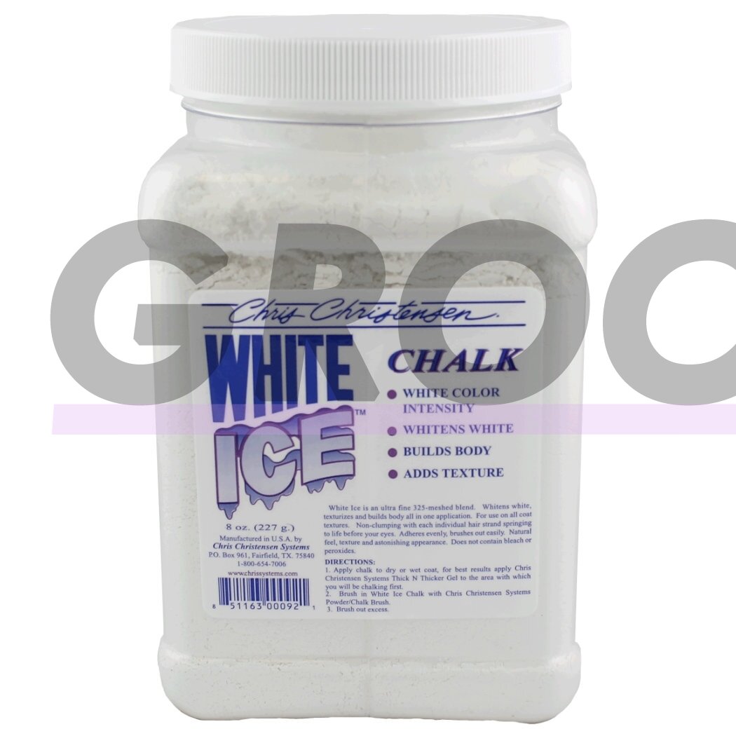 Chris Christensen White Ice Chalk - balta pudra, maskuoja spalvos pasikeitimą ir suteikia plaukams tekstūros