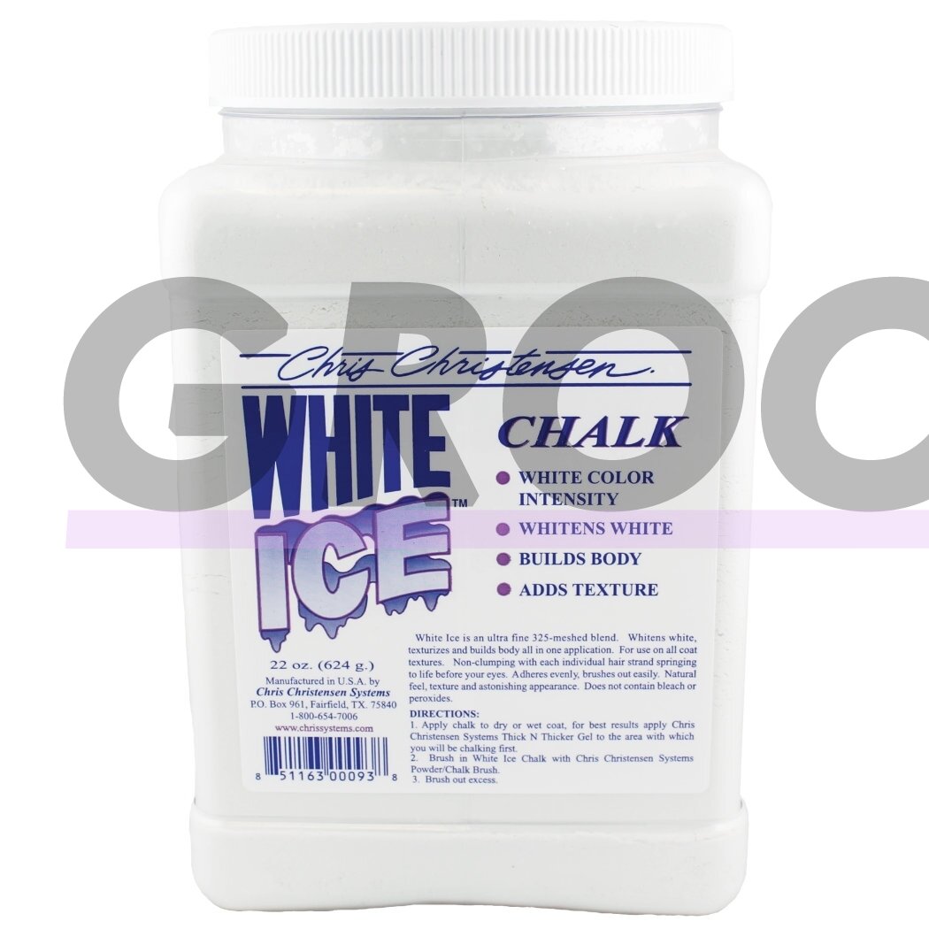 Chris Christensen White Ice Chalk - balta pudra, maskuoja spalvos pasikeitimą ir suteikia plaukams tekstūros