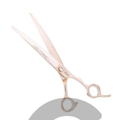 Chris Christensen Adalynn Rose Curved Scissors - profesionalios išlenktos žirklės iš japoniško plieno su titano danga