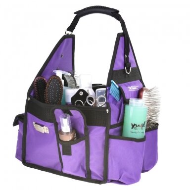 Chris Christensen Large Side Tote Bag – didelis krepšys įrankiams ir priežiūros reikmenims, violetinis L
