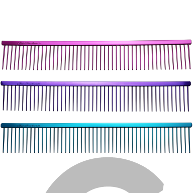 Chris Christensen Poodle Comb 24cm - profesionalios, didelės ir metalinės šukos su plačiais tarpeliais tarp dantų