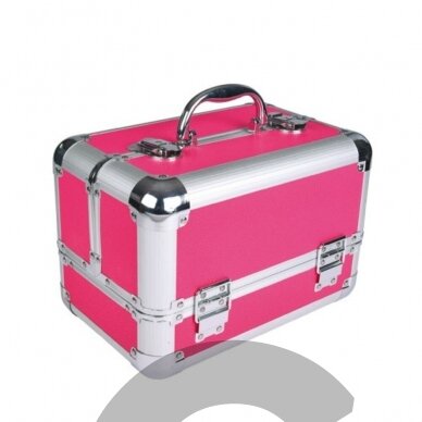 Chadog Grooming Transport Case 29,5x19x20 cm - elegantiškas, aliuminis dėklas irankiams - rožinis Chadog Grooming Transport Case 29,5x19x20 cm - elegantiškas, aliuminis dėklas irankiams - rožinis