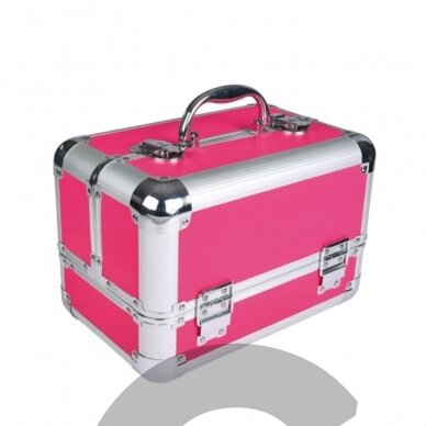 Chadog Grooming Transport Case 29,5x19x20 cm - elegantiškas, aliuminis dėklas irankiams  - rožinis