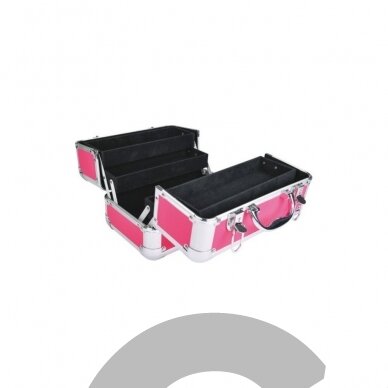 Chadog Grooming Transport Case 29,5x19x20 cm - elegantiškas, aliuminis dėklas irankiams - rožinis 1 Chadog Grooming Transport Case 29,5x19x20 cm - elegantiškas, aliuminis dėklas irankiams - rožinis 1