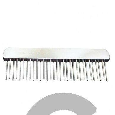 Chris Christensen Buttercomb 011 Staggered Tooth 6"(15cm) - metalinės šukos su dviem eilėmis dantų, skirtos susipainiojimams iššukuoti
