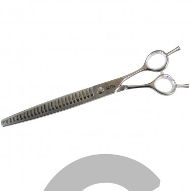 Chris Christensen Classic Chunker 8,5 "- profesionalios vienpusės filiravimo žirklės, pagamintos iš japoniško plieno, 26 dantukai. Chris Christensen Classic Chunker 8,5 "- profesionalios vienpusės filiravimo žirklės, pagamintos iš japoniško plieno, 26 dantukai.