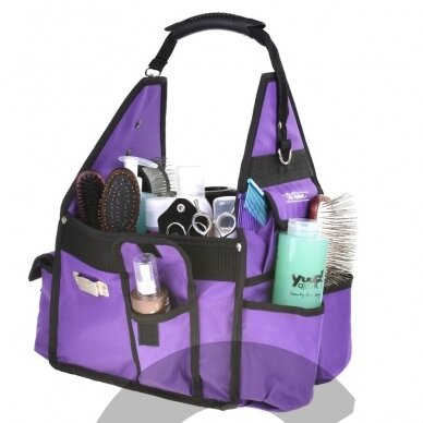 Chris Christensen Large Side Tote Bag – didelis krepšys įrankiams ir priežiūros reikmenims, violetinis L