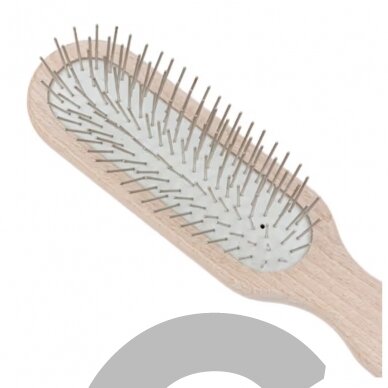 Chris Christensen Oblong Pin Brush - профессиональная деревянная кисть с металлическими штифтами - 20 мм/27 мм 3