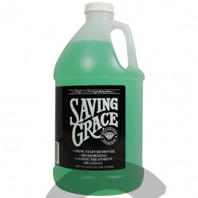 Chris Christensen Saving Grace Shampoo - šampūnas šlapimo dėmėms pašalinti ir nemaloniems kvapams neutralizuoti 1 Chris Christensen Saving Grace Shampoo - šampūnas šlapimo dėmėms pašalinti ir nemaloniems kvapams neutralizuoti 1