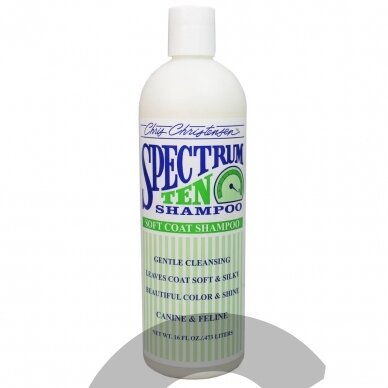 Chris Christensen Spectrum Ten Shampoo - tiesinamasis šampūnas apsaugantis nuo šerpetojimo ilgaplaukiams Chris Christensen Spectrum Ten Shampoo - tiesinamasis šampūnas apsaugantis nuo šerpetojimo ilgaplaukiams