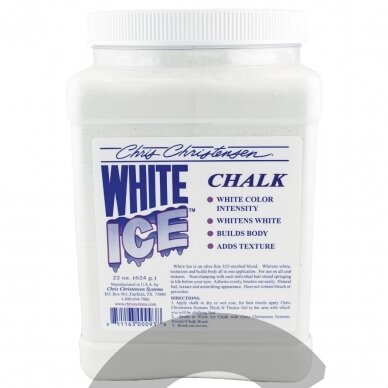 Chris Christensen White Ice Chalk - balta pudra, maskuoja spalvos pasikeitimą ir suteikia plaukams tekstūros Chris Christensen White Ice Chalk - balta pudra, maskuoja spalvos pasikeitimą ir suteikia plaukams tekstūros