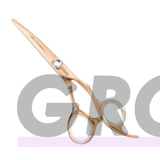 Chris Christensen Adalynn Rose Curved Scissors - profesionalios išlenktos žirklės iš japoniško plieno su titano danga 3