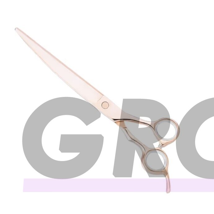 Chris Christensen Adalynn Rose Curved Scissors - profesionalios išlenktos žirklės iš japoniško plieno su titano danga 2