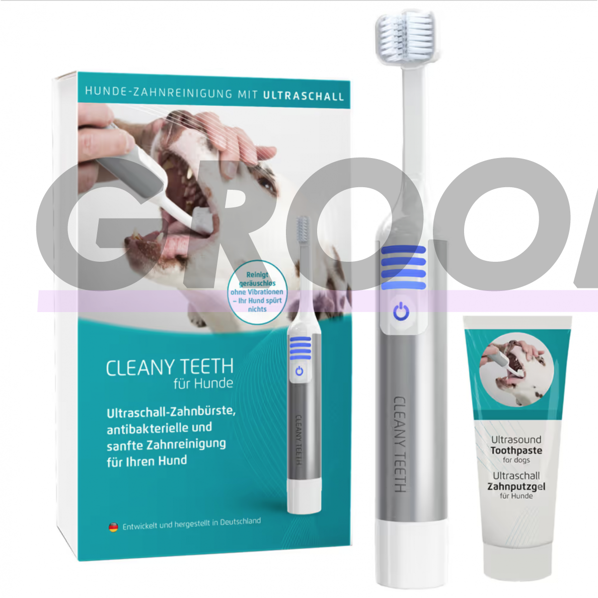 Cleany Teeth for Dogs Starter Pack - ультразвуковая зубная щетка для собак, для удаления зубного камня Cleany Teeth for Dogs Starter Pack - ультразвуковая зубная щетка для собак, для удаления зубного камня