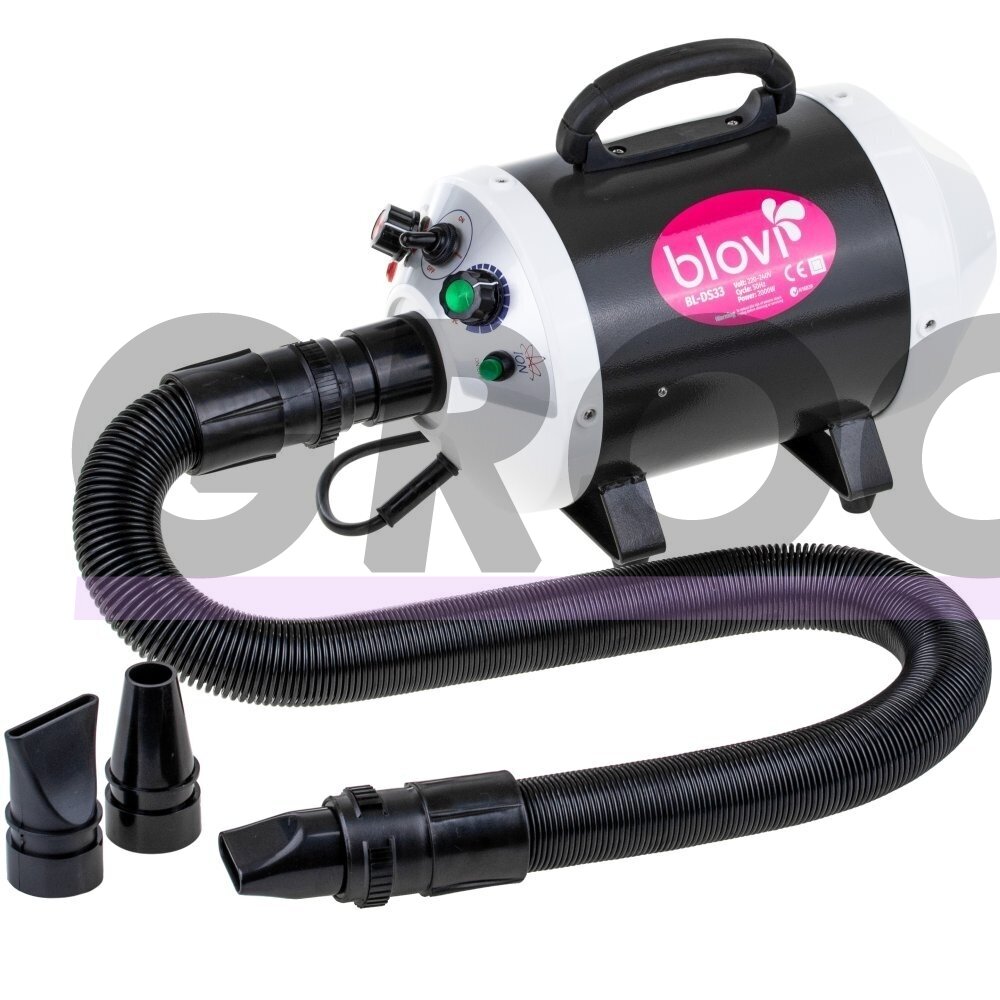 "Cosmo Ionic Dryer 2000W" - stalinis džiovintuvas su jonizacija ir tolygiai reguliuojamu oro srautu bei temperatūra, 120 l/s.