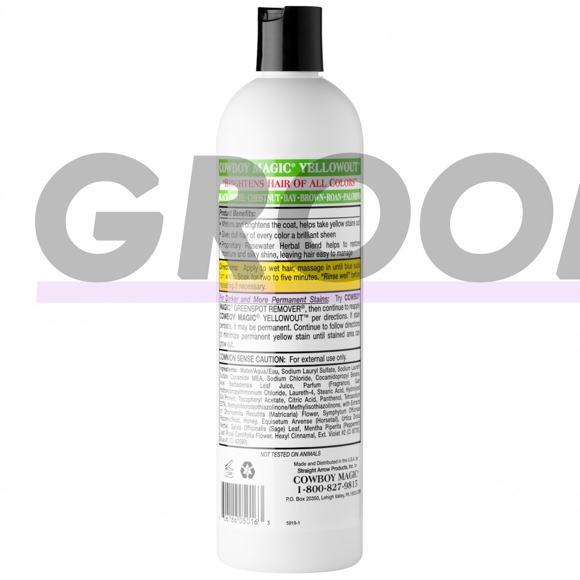 Cowboy Magic Shine In Yellowout Whitening Shampoo - шампунь для устранения желтизны и усиления естественного цвета шерсти - 473 мл 1 Cowboy Magic Shine In Yellowout Whitening Shampoo - шампунь для устранения желтизны и усиления естественного цвета шерсти - 473 мл 1