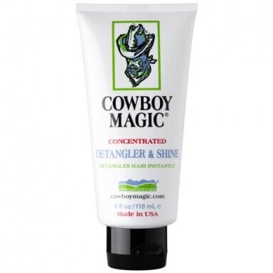 Cowboy Magic Detangler & Shine - šilkinis gelinis kondicionierius, palengvinantis net ir sunkiausių plaukų iššukavimą