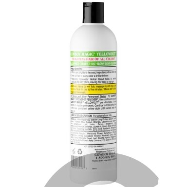 Cowboy Magic Shine In Yellowout Whitening Shampoo - шампунь для устранения желтизны и усиления естественного цвета шерсти - 473 мл