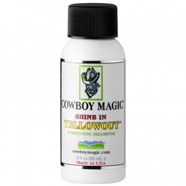 Cowboy Magic Shine In Yellowout Whitening Shampoo - шампунь для уменьшения желтизны и усиления естественного цвета шерсти - 60 мл