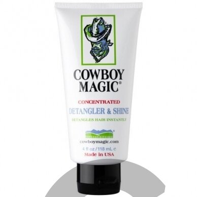 Cowboy Magic Detangler & Shine - šilkinis gelinis kondicionierius, palengvinantis net ir sunkiausių plaukų iššukavimą