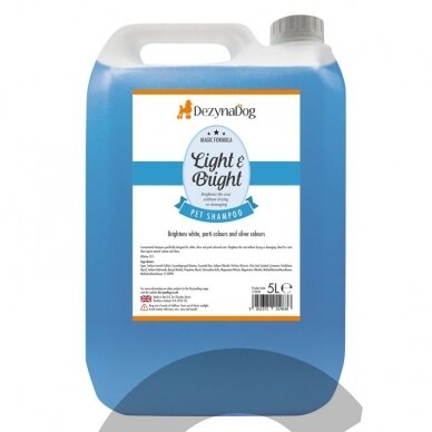 DezynaDog Magic Formula Light & Bright Shampoo - šviesinantis šampūnas baltam, šviesiam ir sidabriniam kailiui DezynaDog Magic Formula Light & Bright Shampoo - šviesinantis šampūnas baltam, šviesiam ir sidabriniam kailiui
