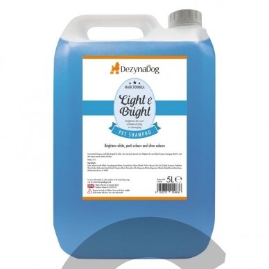 DezynaDog Magic Formula Light & Bright Shampoo - šviesinantis šampūnas baltam, šviesiam ir sidabriniam kailiui