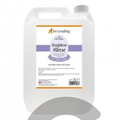 DezynaDog Magic Formula Sculpture Rinse - кондиционер для собак полношерстных пород, поддерживает стрижку ножницами, концентрат 1:10 - 5л DezynaDog Magic Formula Sculpture Rinse - кондиционер для собак полношерстных пород, поддерживает стрижку ножницами, концентрат 1:10 - 5л