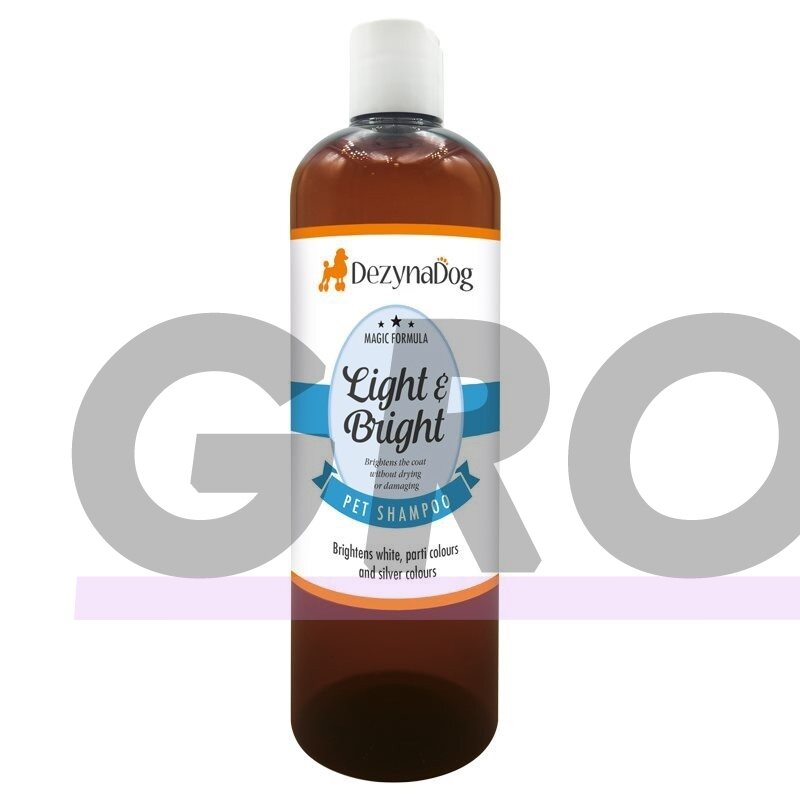 DezynaDog Magic Formula Light & Bright Shampoo - šviesinantis šampūnas baltam, šviesiam ir sidabriniam kailiui