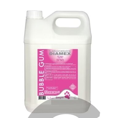 "Diamex Bubble Gum" - šampūnas visų tipų kailiui, kvepiantis kramtomąja guma, koncentratas 1:8 - Talpa: 200ml "Diamex Bubble Gum" - šampūnas visų tipų kailiui, kvepiantis kramtomąja guma, koncentratas 1:8 - Talpa: 200ml