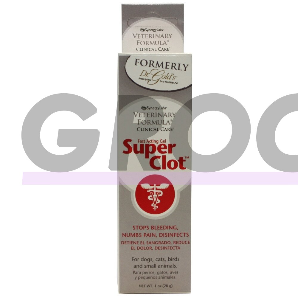 Dr. Gold's Super Clot 28g - gelinis preparatas kraujavimui stabdyti šunims, katėms, paukščiams 1 Dr. Gold's Super Clot 28g - gelinis preparatas kraujavimui stabdyti šunims, katėms, paukščiams 1