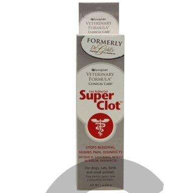 Dr. Gold's Super Clot 28g - gelinis preparatas kraujavimui stabdyti šunims, katėms, paukščiams