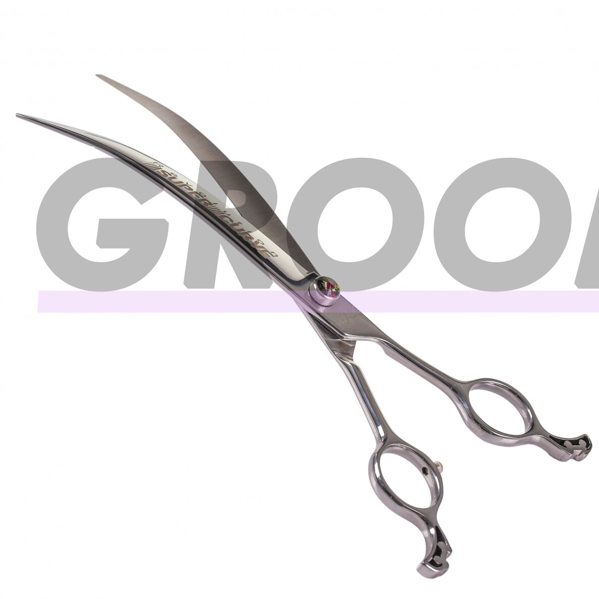 „Ehaso Revolution Super Curve Scissor 8“- profesionalios ypač išlenktos žirklės (30 ° kampu), pagamintos iš aukščiausios kokybės kieto japoniško plieno. 1