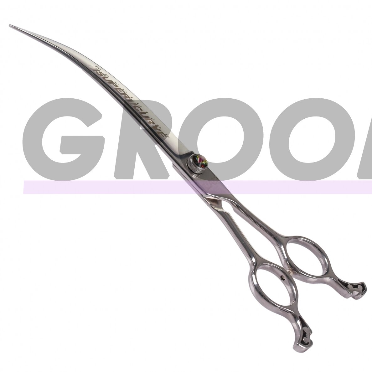 „Ehaso Revolution Super Curve Scissor 8“- profesionalios ypač išlenktos žirklės (30 ° kampu), pagamintos iš aukščiausios kokybės kieto japoniško plieno. „Ehaso Revolution Super Curve Scissor 8“- profesionalios ypač išlenktos žirklės (30 ° kampu), pagamintos iš aukščiausios kokybės kieto japoniško plieno.